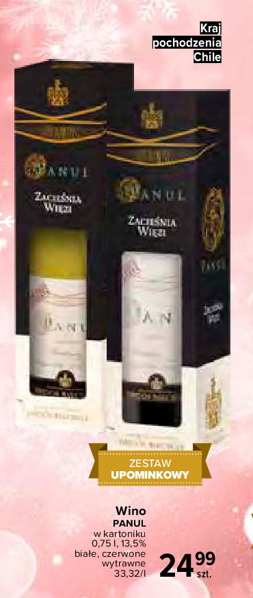 Wino + kartonik Panul cabernet sauvignon promocja