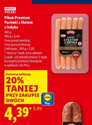 Parówki z filetem z indyka promocja w Lidl