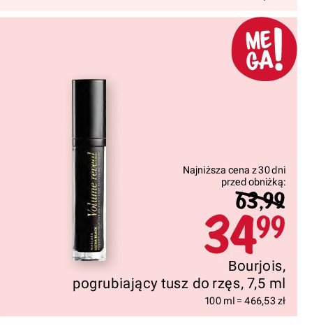 Tusz do rzęs z wbudowanym lusterkiem BOURJOIS VOLUME REVEAL promocja