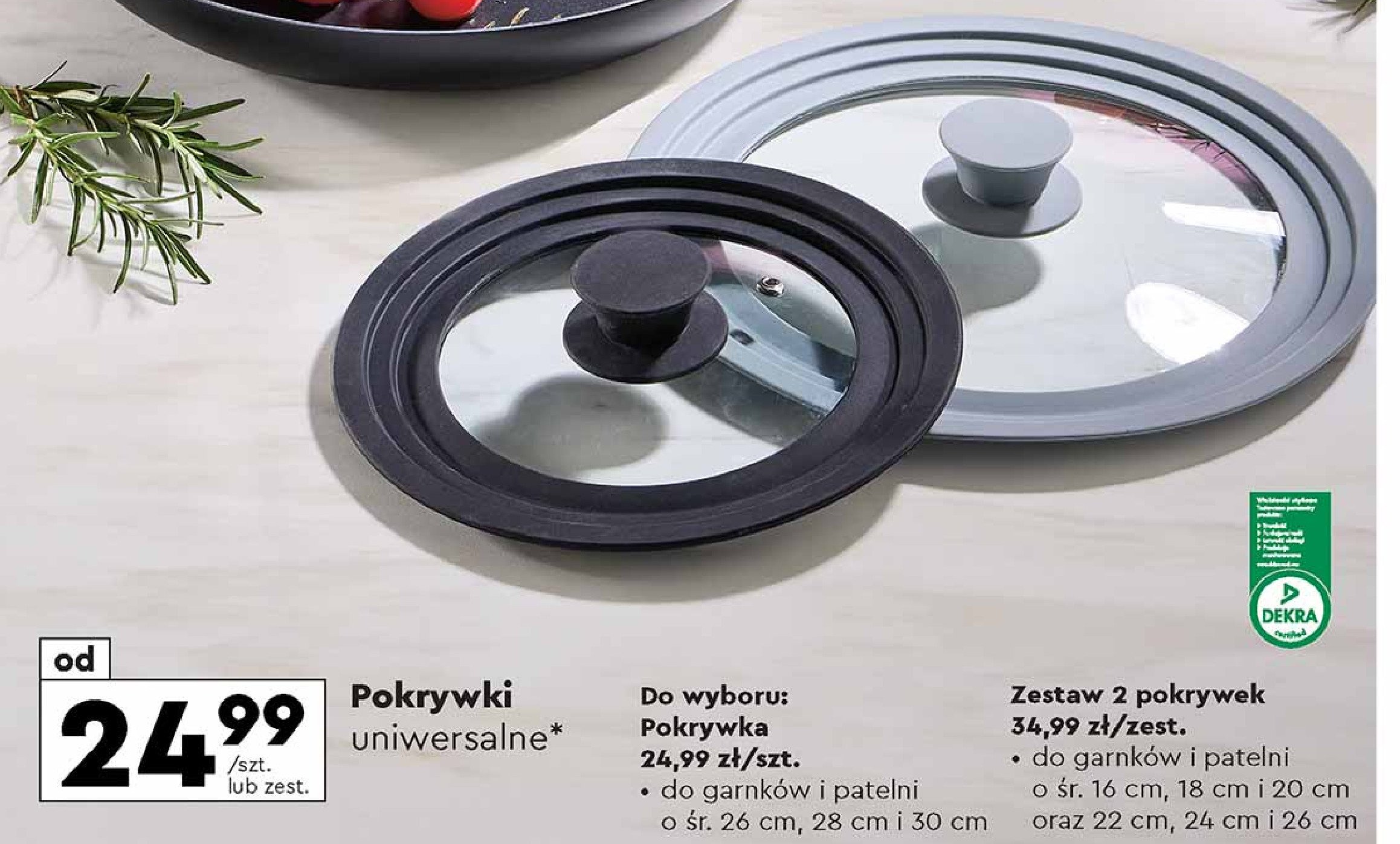 Pokrywka uniwersalna 26-30 cm Smukee promocja w Biedronka