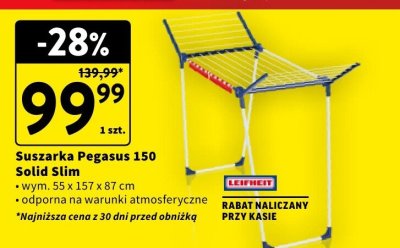 Suszarka Pegasus 150 Solid Slim Leifheit promocja w Intermarche