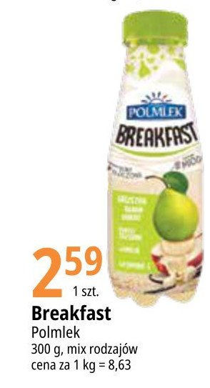 Jogurt gruszka banan jabłko POLMLEK BREAKFAST promocja