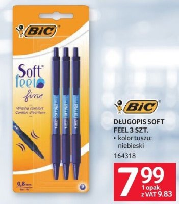 Długopis BIC Soft Feel 3 szt. promocja w Selgros