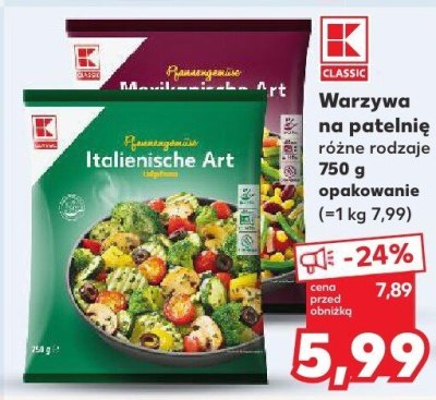 Warzywa na patelnię różne rodzaje promocja w Kaufland