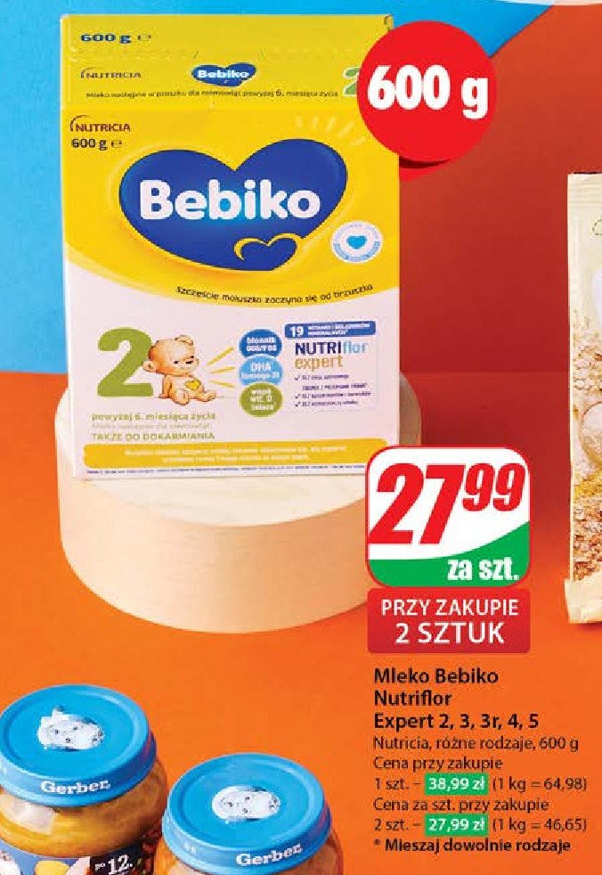 Mleko 4 Bebiko junior promocja w Dino