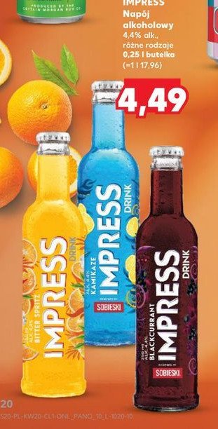 Drink kamikaze Sobieski impress promocja