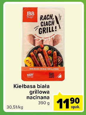 Kiełbasa grillowa nacinana Jbb bałdyga promocja w Leclerc