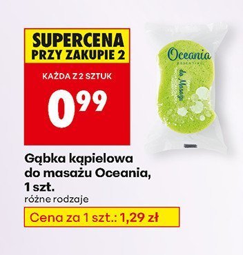 Gąbka kąpielowa do masażu Oceania, 1 szt. promocja w Biedronka