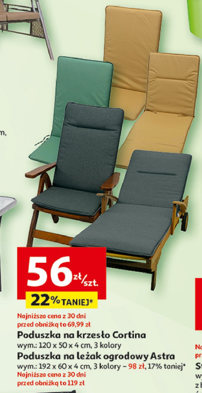 Poduszka na leżak astra promocja w Auchan