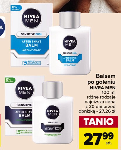 Balsam po goleniu natychmiastowa ulga Nivea men sensitive promocja w Carrefour