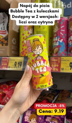 Napój Bubble Tea  cytryna  promocja w Kaufland