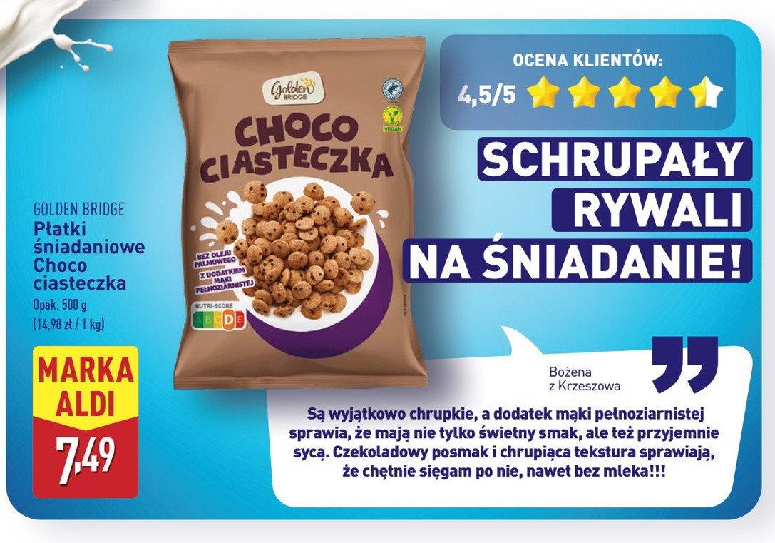 Płatki choco ciasteczka GOLDEN BRIDGE promocja