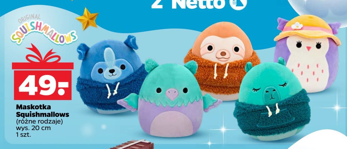 Maskotka 20 cm Squishmallows promocja w Netto