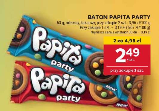 Baton milk Papita party promocja w Stokrotka