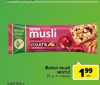 Baton wiśniowy Nestle musli promocja