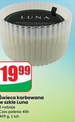 Świeca karbowana w szkle  promocja w Dino