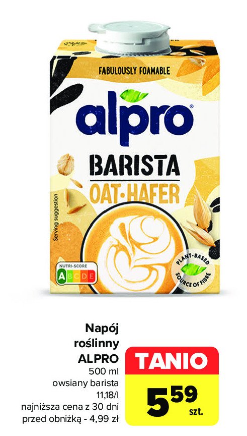 Napój owsiany barista Alpro promocja