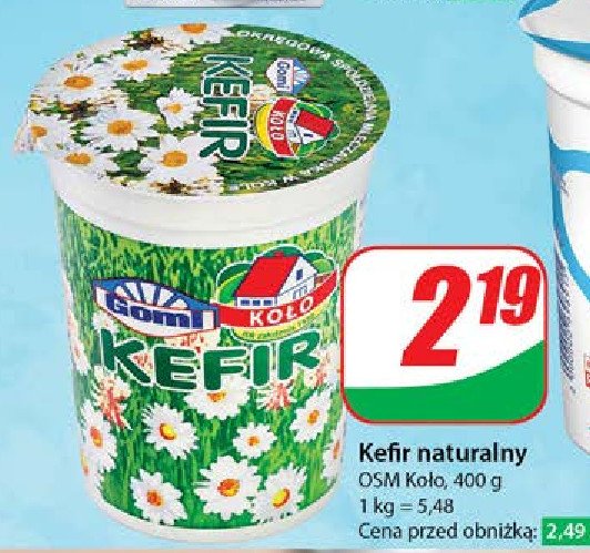 Kefir 0% Osm koło promocja w Dino