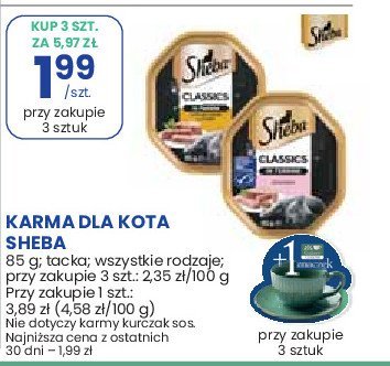 Karma dla kota pate z koktajlem drobiowym Sheba classics promocja