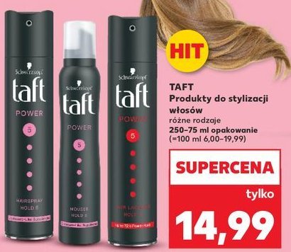 Lakier do w艂os贸w caffeine Taft promocja