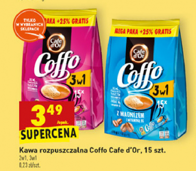 Kawa rozpuszczalna 3 w 1 z megnezem Cafe d'or coffo promocja