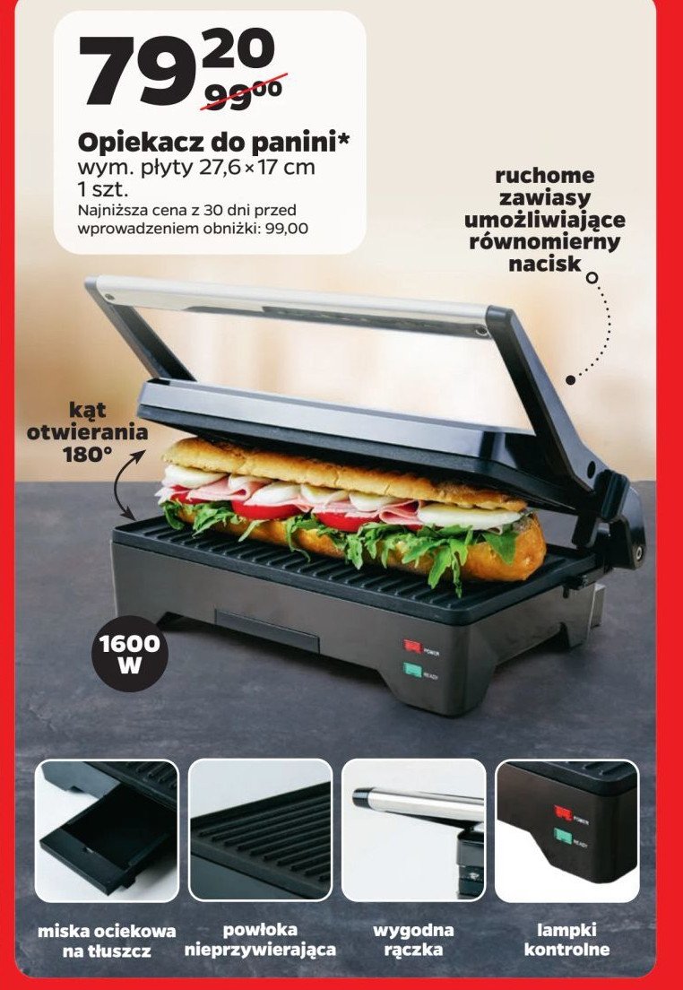 Opiekacz do panini 1600w promocja