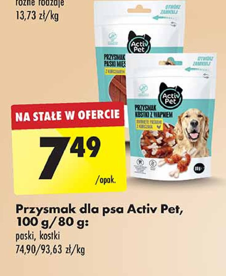 Snacki dla psa paski z bekonu Activ pet snacks promocja