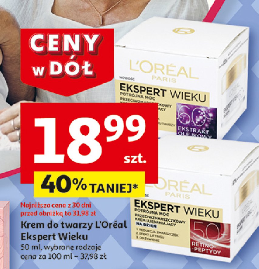 Krem na dzień L'oreal ekspert wieku 50+ promocja w Auchan