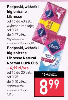 Wkładki higieniczne extra long Libresse daily fresh promocja