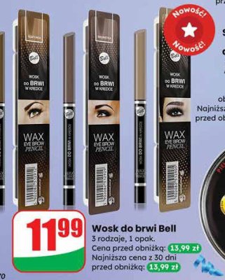Wosk do brwi Bell 3 rodzaje promocja w Dino