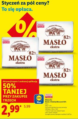 Masło z Polskiej Mleczarni 82% promocja w Lidl