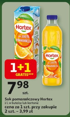 Sok pomarańczowy Hortex 1 l w butelce i w kartonie promocja w Auchan