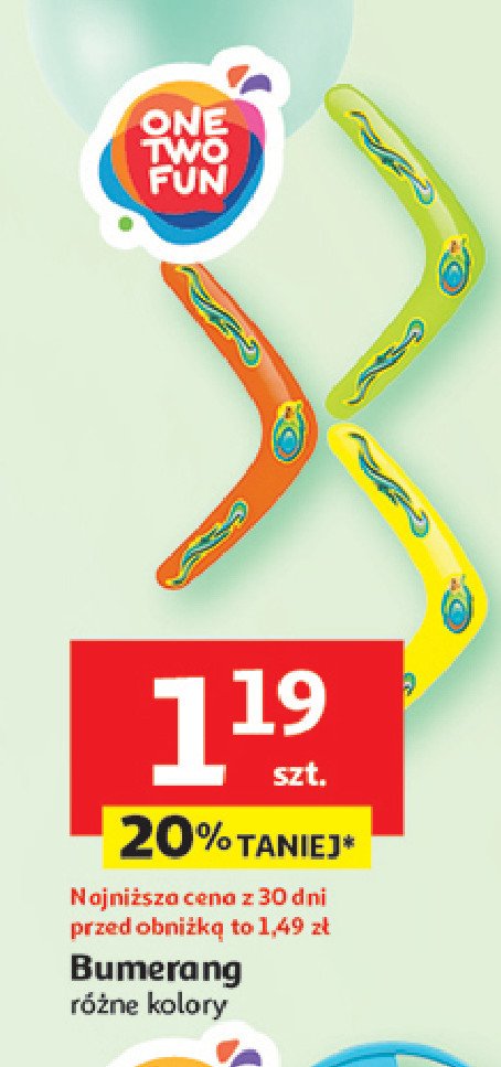 Bumerang One two fun promocja w Auchan
