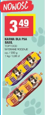 Karma dla psa Basil promocja w SPAR