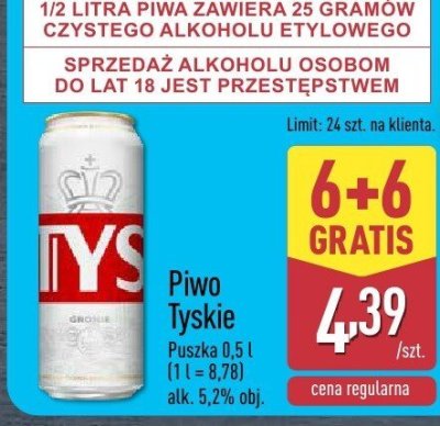 Piwo TYSKIE promocja w Aldi