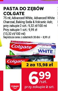 Pasta do zębów charcoal Colgate advanced white promocja w Stokrotka