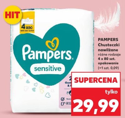 Chusteczki nawilżane Pampers Sensitive promocja w Kaufland
