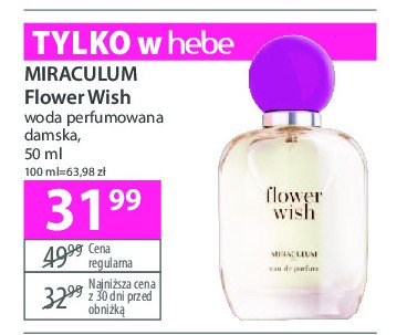 Woda perfumowana Miraculum flower wish promocja