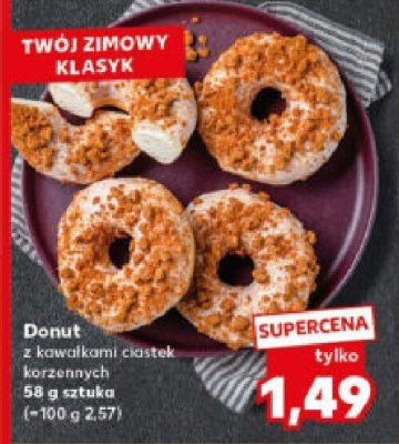 Donut z kawałkami ciastek Twój Zimowy Klasyk 58 g sztuka promocja w Kaufland