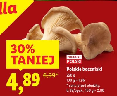 Polskie boczniaki promocja w Lidl