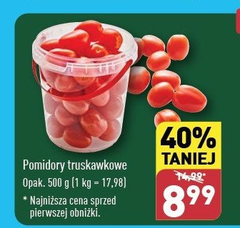 Pomidory truskawkowe promocja w Aldi