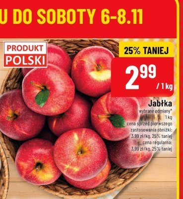 Jabłka wybrane odmiany promocja w POLOmarket
