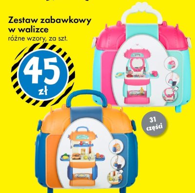 Zestaw zabawkowy w walizce różne wzory 31 części promocja w Tedi
