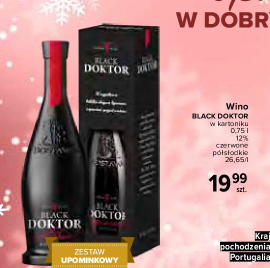 Wino karton Black doktor bostavan promocja