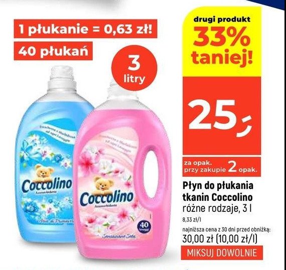 Płyn do płukania aria di primavera Coccolino promocja