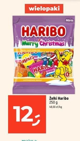 Żelki Haribo merry christmas promocja w Dealz