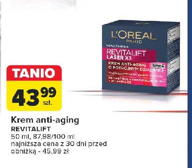 Krem do twarzy na dzień L'oreal revitalift laser x3 promocja