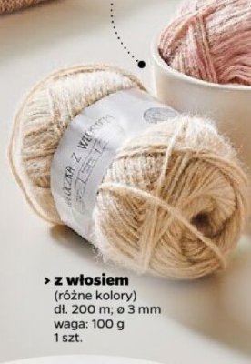 Włóczka z włosiem (różne kolory) promocja w Netto