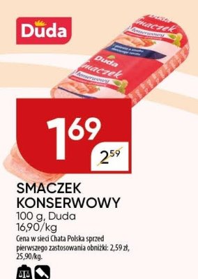 Smaczek konserwowy Duda promocja w Chata Polska