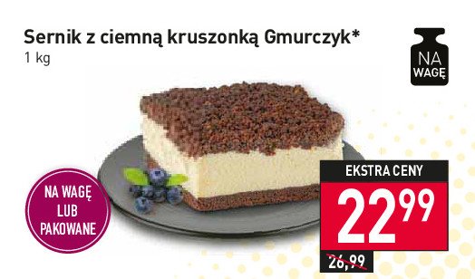 Sernik z ciemn膮 kruszonk膮 GMURCZYK promocja